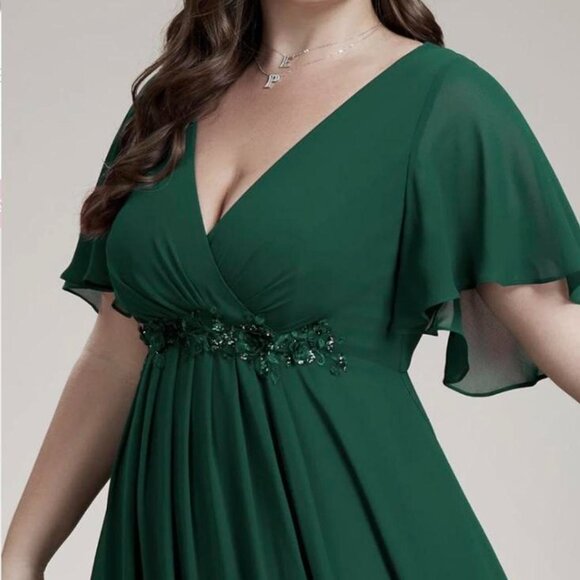 Ever Pretty Green Formal Evening Maxi Dress Size: 5XL - Picture 7 of 8